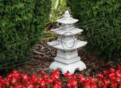 Japanischer Garten Lampen Dekoration Beleuchtung Weiß Natur Vogel Tränke